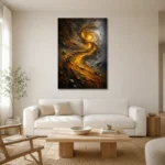Premium Wall Art Dikey Html Edition – ABSTRACTNW2084 styled in a refined neutral interior