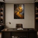 Premium Wall Art Dikey Html Edition – ABSTRACTNW2084 displayed in a contemporary gallery-inspired room