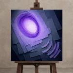 Premium Wall Art Kare Html Edition – ABSTRACTNW2086 displayed on a studio easel