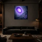 Premium Wall Art Kare Html Edition – ABSTRACTNW2086 shown in a warm modern interior