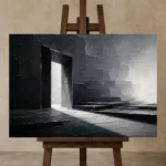 Premium Wall Art Yatay Html Edition – ABSTRACTNW2088 displayed on a studio easel