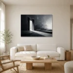 Premium Wall Art Yatay Html Edition – ABSTRACTNW2088 styled in a refined neutral interior
