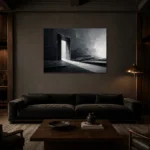 Premium Wall Art Yatay Html Edition – ABSTRACTNW2088 shown in a warm modern interior