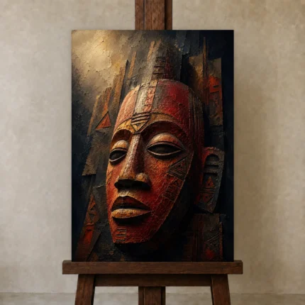 Premium Wall Art Dikey Html Edition – ABSTRACTNW2091 displayed on a studio easel