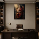 Premium Wall Art Dikey Html Edition – ABSTRACTNW2091 displayed in a contemporary gallery-inspired room