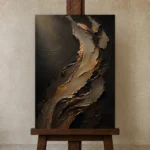 Premium Wall Art Dikey Html Edition – ABSTRACTNW2097 displayed on a studio easel