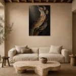 Premium Wall Art Dikey Html Edition – ABSTRACTNW2097 presented in a sophisticated home setting