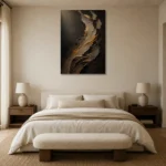 Premium Wall Art Dikey Html Edition – ABSTRACTNW2097 showcased in an elegant minimalist interior