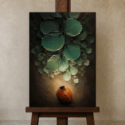 Premium Wall Art Dikey Html Edition – ABSTRACTNW2101 displayed on a studio easel