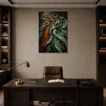 Premium Wall Art Dikey Html Edition – ABSTRACTNW2102 displayed in a contemporary gallery-inspired room