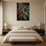 Premium Wall Art Dikey Html Edition – ABSTRACTNW2102 showcased in an elegant minimalist interior