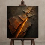 Premium Wall Art Kare Html Edition – ABSTRACTNW2103 displayed on a studio easel