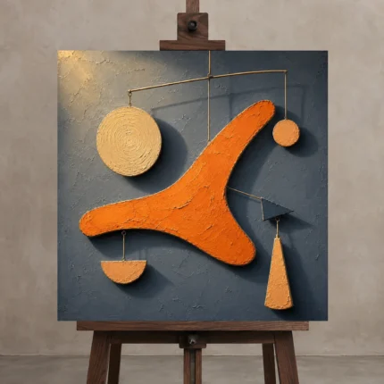 Premium Wall Art Kare Html Edition – ABSTRACTNW2106 displayed on a studio easel