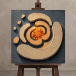 Premium Wall Art Kare Html Edition – ABSTRACTNW2107 displayed on a studio easel