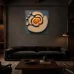Premium Wall Art Kare Html Edition – ABSTRACTNW2107 shown in a warm modern interior