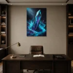 Premium Wall Art Dikey Html Edition – ABSTRACTNW2109 displayed in a contemporary gallery-inspired room