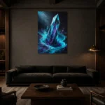 Premium Wall Art Dikey Html Edition – ABSTRACTNW2109 shown in a warm modern interior