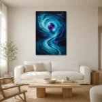 Premium Wall Art Dikey Html Edition – ABSTRACTNW2110 styled in a refined neutral interior