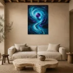 Premium Wall Art Dikey Html Edition – ABSTRACTNW2110 presented in a sophisticated home setting