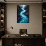 Premium Wall Art Dikey Html Edition – ABSTRACTNW2111 displayed in a contemporary gallery-inspired room