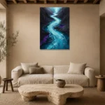 Premium Wall Art Dikey Html Edition – ABSTRACTNW2111 presented in a sophisticated home setting