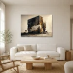 Premium Wall Art Yatay Html Edition – ABSTRACTNW2113 styled in a refined neutral interior