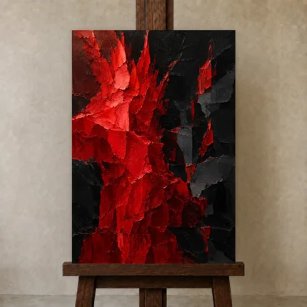 Premium Wall Art Dikey Html Edition – ABSTRACTNW2115 displayed on a studio easel