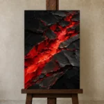 Premium Wall Art Dikey Html Edition – ABSTRACTNW2117 displayed on a studio easel