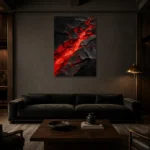Premium Wall Art Dikey Html Edition – ABSTRACTNW2117 shown in a warm modern interior