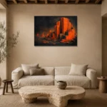 Premium Wall Art Yatay Html Edition – ABSTRACTNW2128 presented in a sophisticated home setting