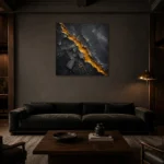 Premium Wall Art Kare Html Edition – ABSTRACTNW2130 shown in a warm modern interior