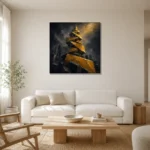 Premium Wall Art Kare Html Edition – ABSTRACTNW2132 styled in a refined neutral interior