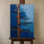 Premium Wall Art Dikey Html Edition – ABSTRACTNW2134 displayed on a studio easel