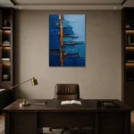 Premium Wall Art Dikey Html Edition – ABSTRACTNW2134 displayed in a contemporary gallery-inspired room