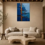 Premium Wall Art Dikey Html Edition – ABSTRACTNW2134 presented in a sophisticated home setting