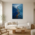 Premium Wall Art Dikey Html Edition – ABSTRACTNW2135 styled in a refined neutral interior