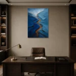 Premium Wall Art Dikey Html Edition – ABSTRACTNW2135 displayed in a contemporary gallery-inspired room