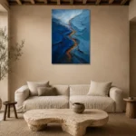 Premium Wall Art Dikey Html Edition – ABSTRACTNW2135 presented in a sophisticated home setting