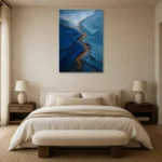 Premium Wall Art Dikey Html Edition – ABSTRACTNW2135 showcased in an elegant minimalist interior