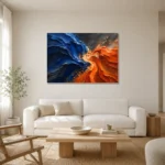 Premium Wall Art Yatay Html Edition – ABSTRACTNW2136 styled in a refined neutral interior