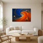 Premium Wall Art Yatay Html Edition – ABSTRACTNW2138 styled in a refined neutral interior
