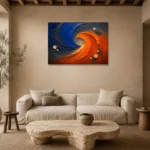Premium Wall Art Yatay Html Edition – ABSTRACTNW2138 presented in a sophisticated home setting
