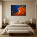 Premium Wall Art Yatay Html Edition – ABSTRACTNW2138 showcased in an elegant minimalist interior