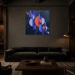 Premium Wall Art Kare Html Edition – ABSTRACTNW2140 shown in a warm modern interior