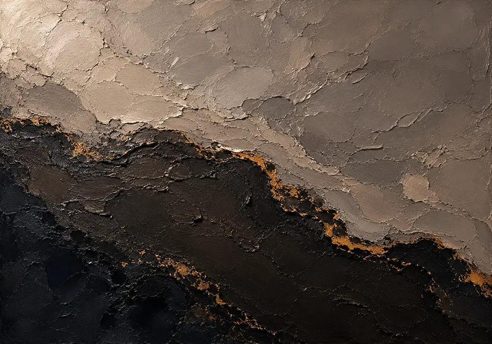 Espresso Divide Beige and Black Abstract Art Espresso Gallery Art Print