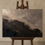 Premium Wall Art Yatay Html Edition – ABSTRACTNW2142 displayed on a studio easel