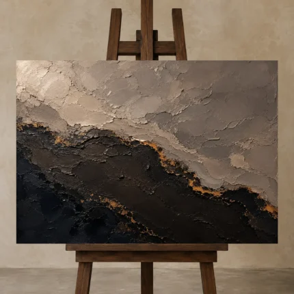 Premium Wall Art Yatay Html Edition – ABSTRACTNW2142 displayed on a studio easel
