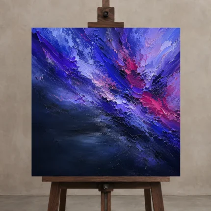 Premium Wall Art Kare Html Edition – ABSTRACTNW2150 displayed on a studio easel