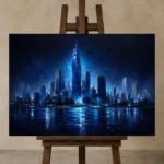 Premium Wall Art Yatay Html Edition – ABSTRACTNW2154 displayed on a studio easel