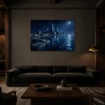 Premium Wall Art Yatay Html Edition – ABSTRACTNW2156 shown in a warm modern interior